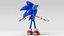 3D sonic animation character model