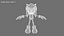 3D sonic animation character model