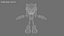 3D sonic animation character model