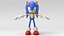 3D sonic animation character model