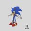 3D sonic animation character model