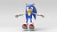 3D sonic animation character model