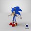 3D sonic animation character model