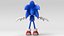 3D sonic animation character model