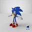 3D sonic animation character model