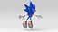 3D sonic animation character model