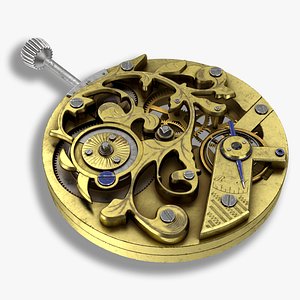 Vintage Watch Movement Mechanism Rigged