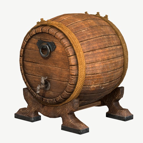 3D model Wooden Beer Barrel