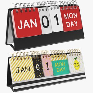 Detailed Two Calendars 3D model