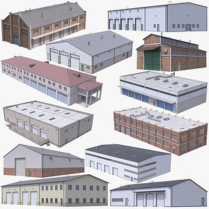 12 PBR Industrial Buildings Collection