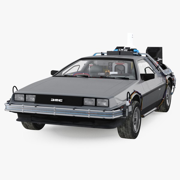 3D delorean dmc-12 time machine