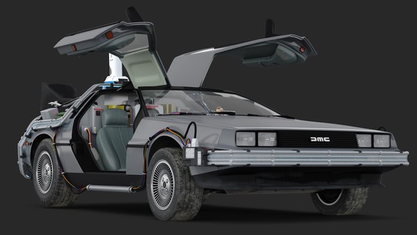 3D delorean dmc-12 time machine - TurboSquid 1524092