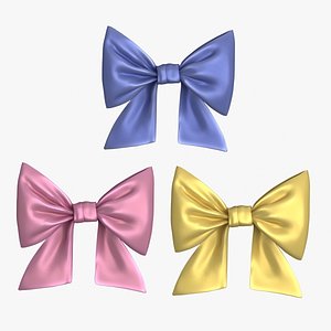 Gift Bow 3 colors v2 3D model