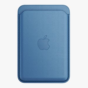 iPhone Leather Wallet with MagSafe Baltic Blue