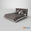 3D Brown Double Bed model