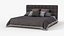 3D Brown Double Bed model