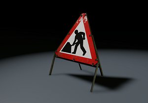 men at work road sign