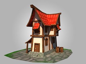 3D house low-poly