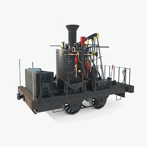 Old style railway steam transport vehicle