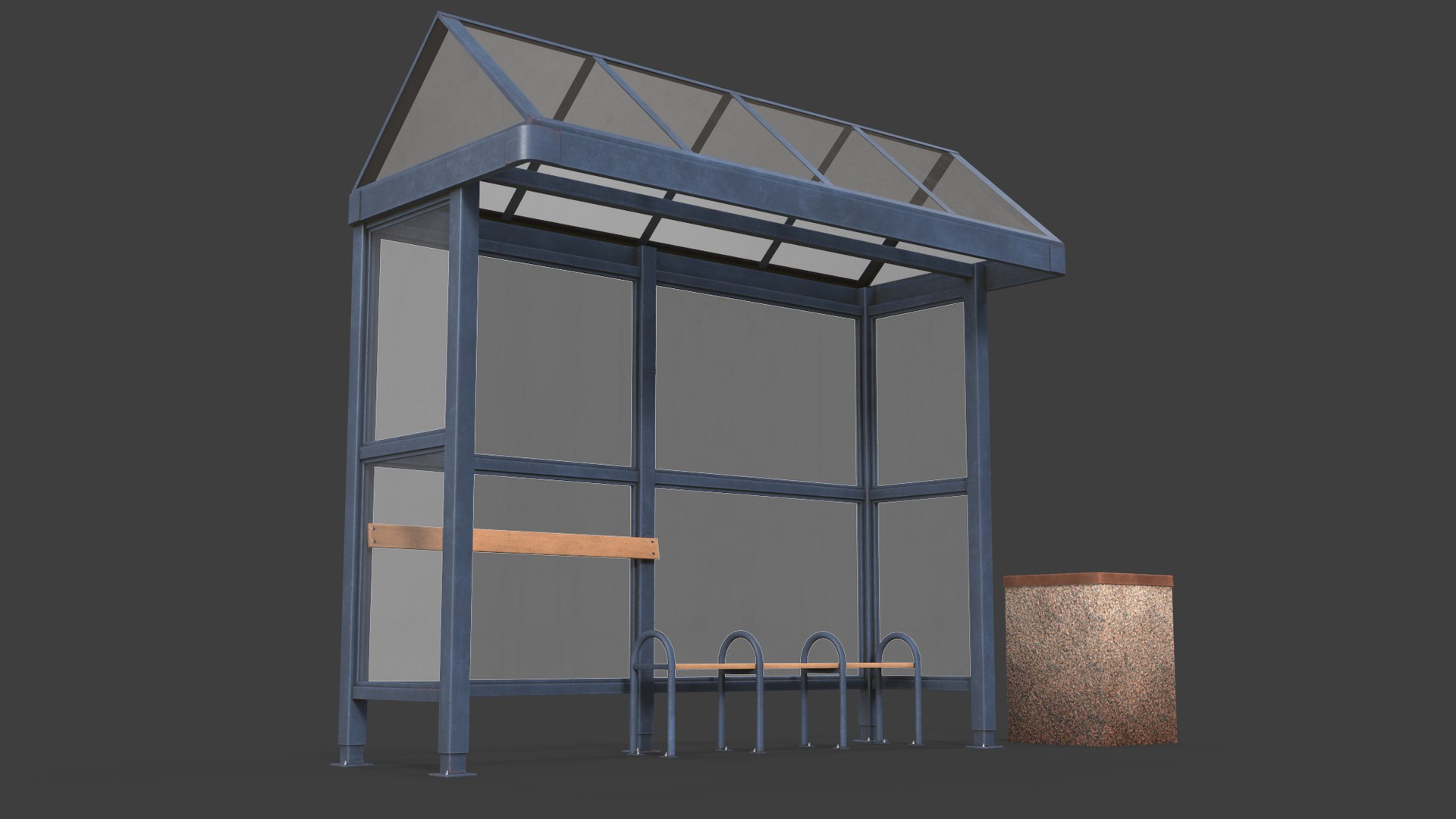 3D Bus Stop Model - TurboSquid 1806840