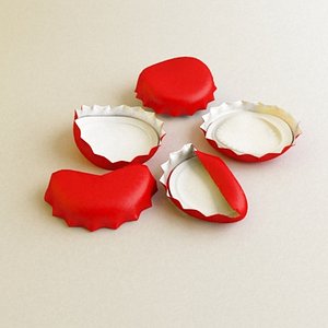 Smashed bottle caps