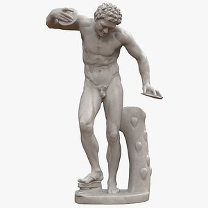 dancing fawn statue 3D model