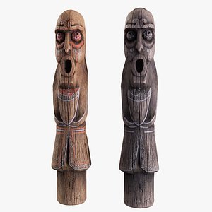 Totem wood 5 3D model