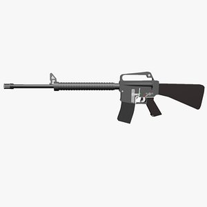 M16 Rifle in Blender model