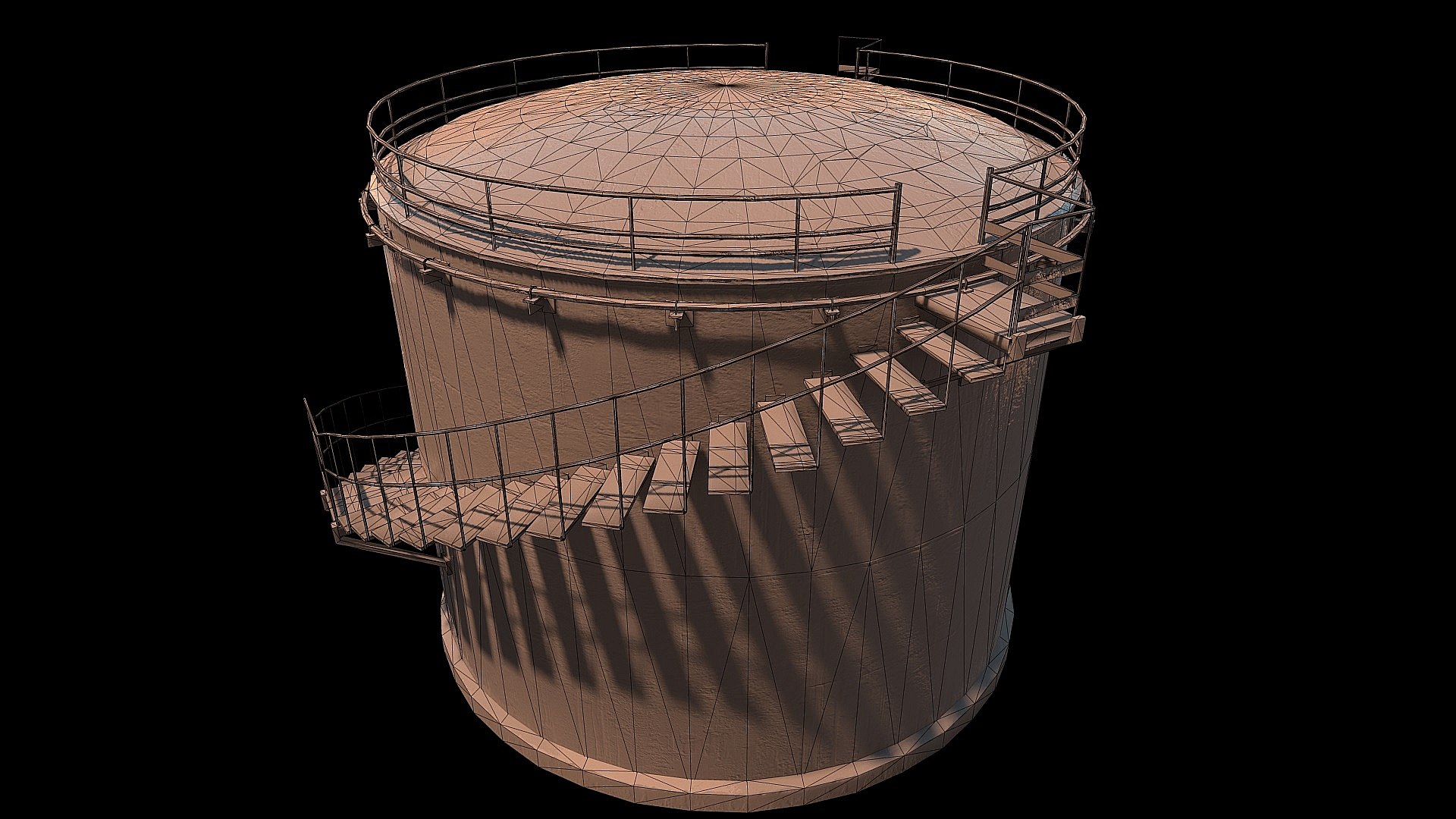 3D Oil Storage Tank Model - TurboSquid 1232608