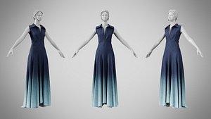 Dress 55 Yankees Blue With Design