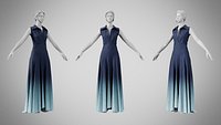 Dress 55 Yankees Blue With Design