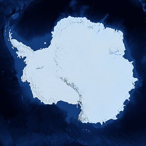 3D Antarctica Continent Map ver 1 model