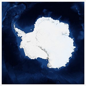 3D Antarctica Continent Map ver 1 model