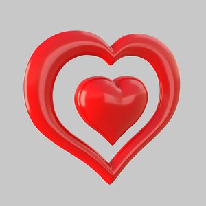 Heart icon v05 3D model