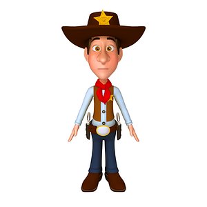cowboy cartoon 3D