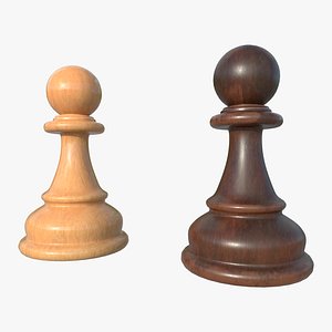 3D Chess Pieces Pawn 1 With PBR 4K 8K model