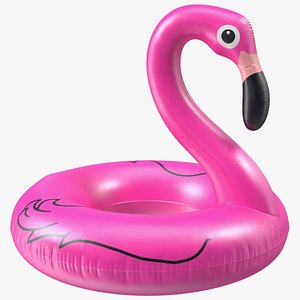 inflatable flamingo swimming ring 3D