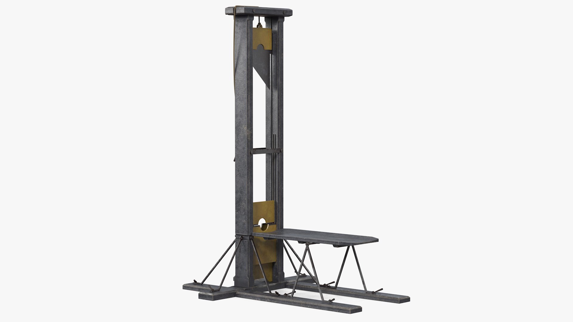 Antique 19th Century Guillotine 3D model preview