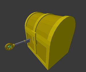 openable treasure box 3D model