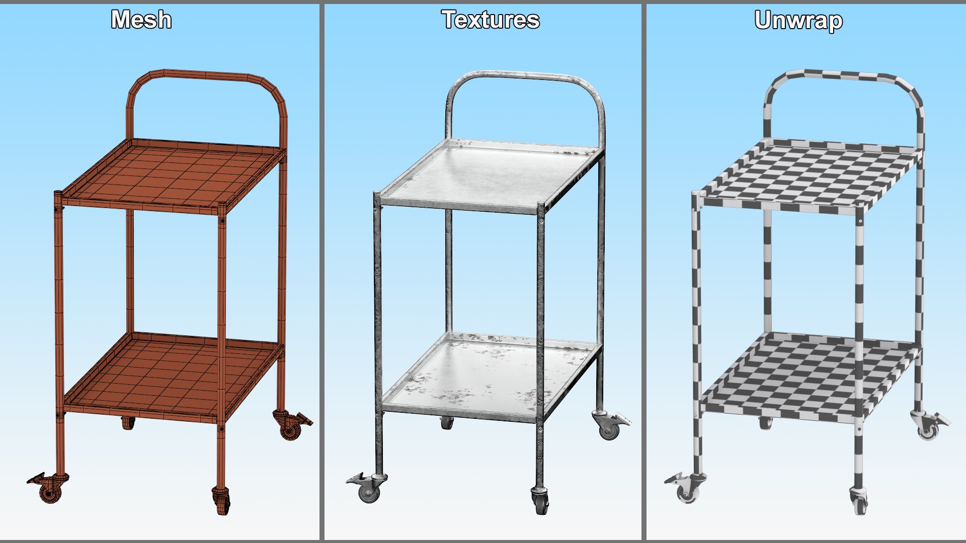 Stainless Medical Utility Cart Two-Tier Silver 3D model https://p.turbosquid.com/ts-thumb/3E/C9tHFw/Ve/stainless_medical_utility_cart_twotier_silver_010/jpg/1755017398/1920x1080/fit_q87/140911282f7df3d293aa4d9284114c14277d399c/stainless_medical_utility_cart_twotier_silver_010.jpg