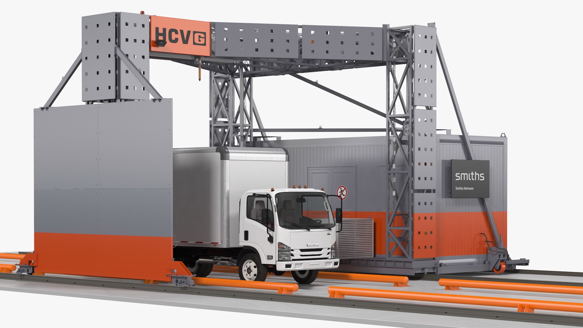 Freight Scanner HCVG with Isuzu Truck Rigged 3D model preview
