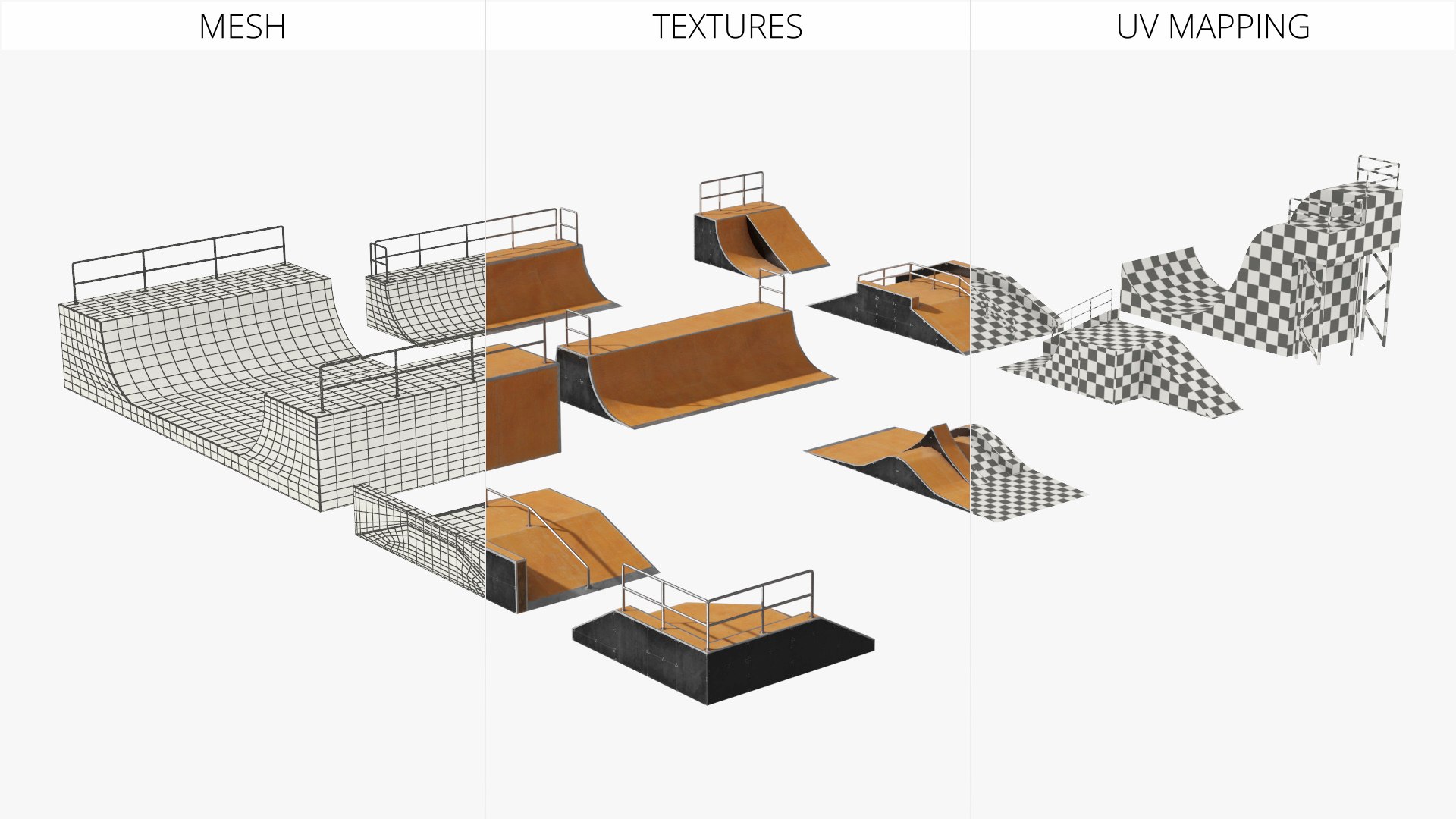 Modular Skatepark Ramp Elements Set 3D model https://p.turbosquid.com/ts-thumb/3E/D0hFdW/VB/modular_skatepark_ramp_elements_set_014/jpg/1782867527/1920x1080/fit_q87/bdf969bbe1de5911c00f487cbba1947451aaebe3/modular_skatepark_ramp_elements_set_014.jpg
