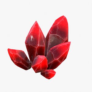 red crystals 3D model