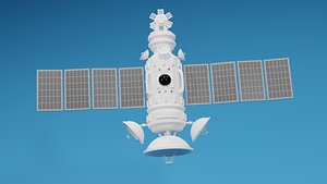 3D model Sci Fi Satellite