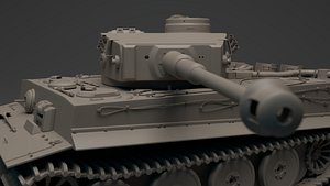 3D tiger panzerkampfwagen vi tank ww2