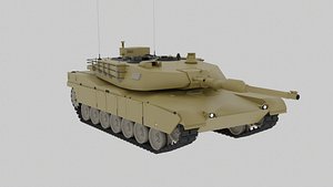 3D M1A2 Abrahms Tank United States Army model