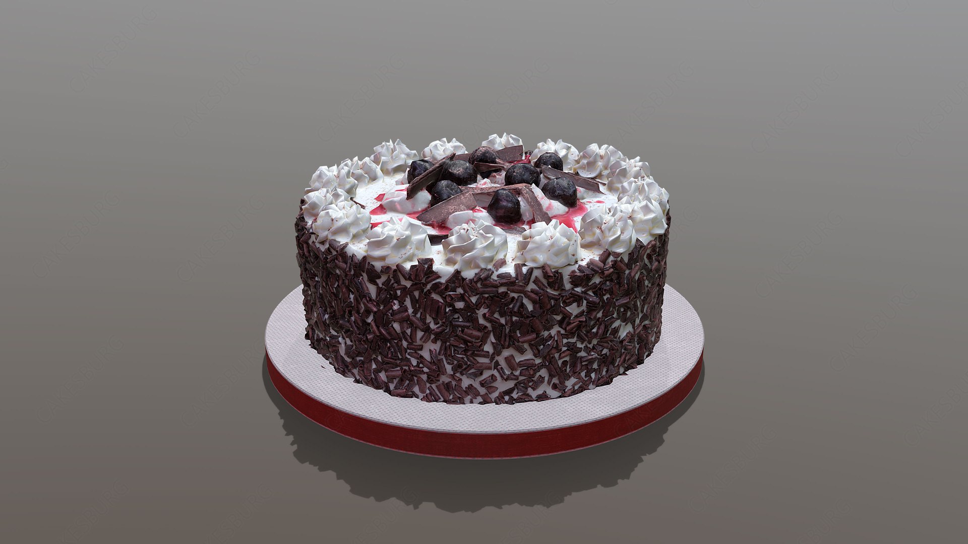 3D Black Forest Gateau TurboSquid 1969164   Blackforestgateau04 