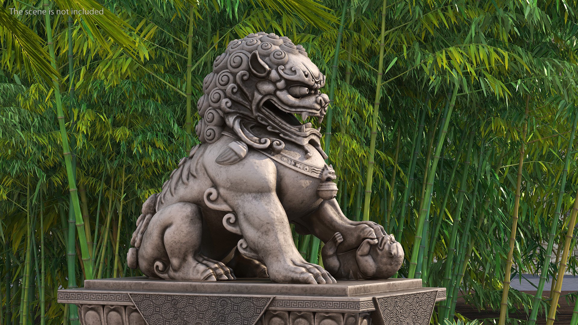 Chinese Stone Lion Statue model - TurboSquid 2068489