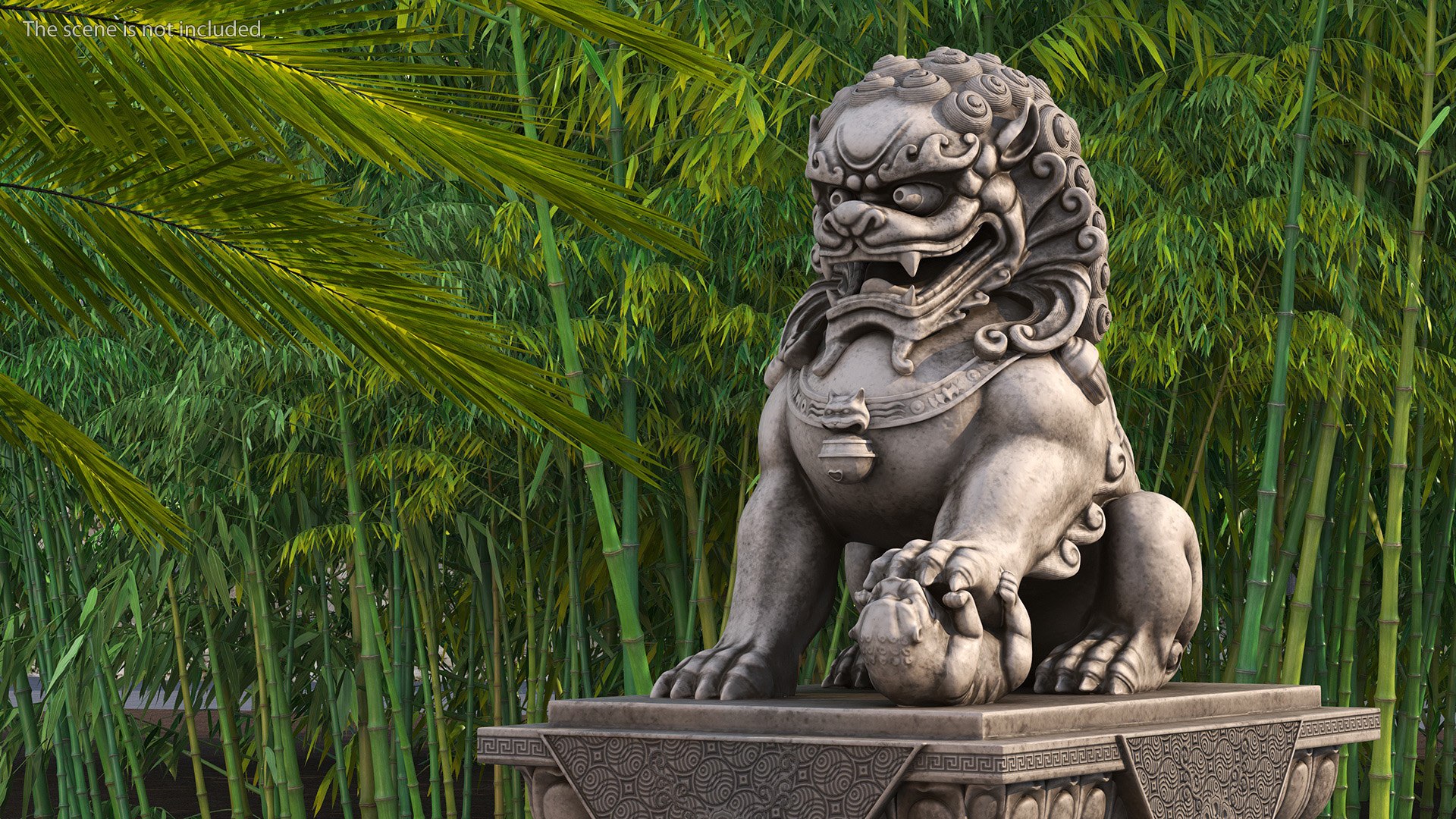 Chinese Stone Lion Statue model - TurboSquid 2068489