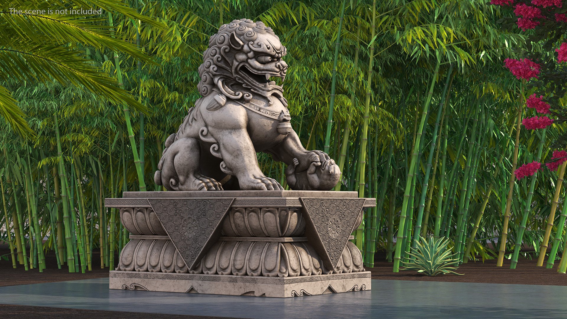 Chinese Stone Lion Statue model - TurboSquid 2068489